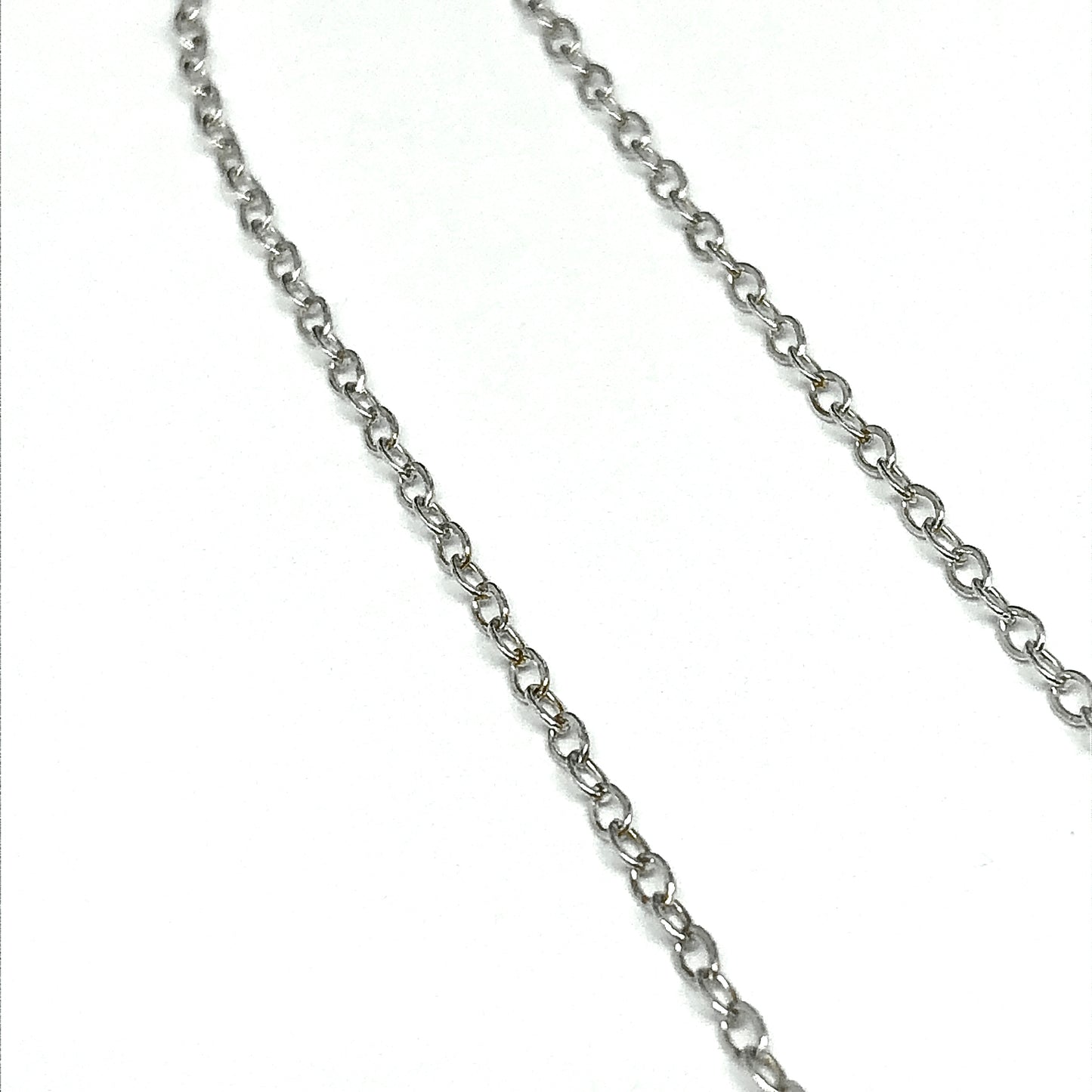 Stylish 16in Sterling Silver Black Bead Station Y Chain Necklace
