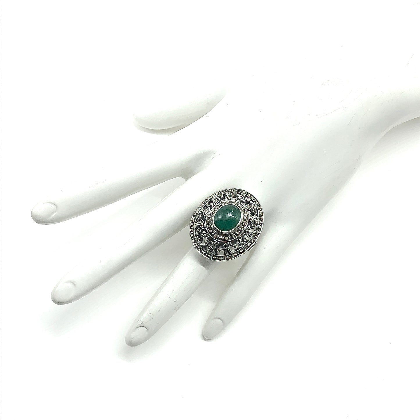 Victorian Style Sterling Silver Cocktail Ring - Use code SAVE10 !