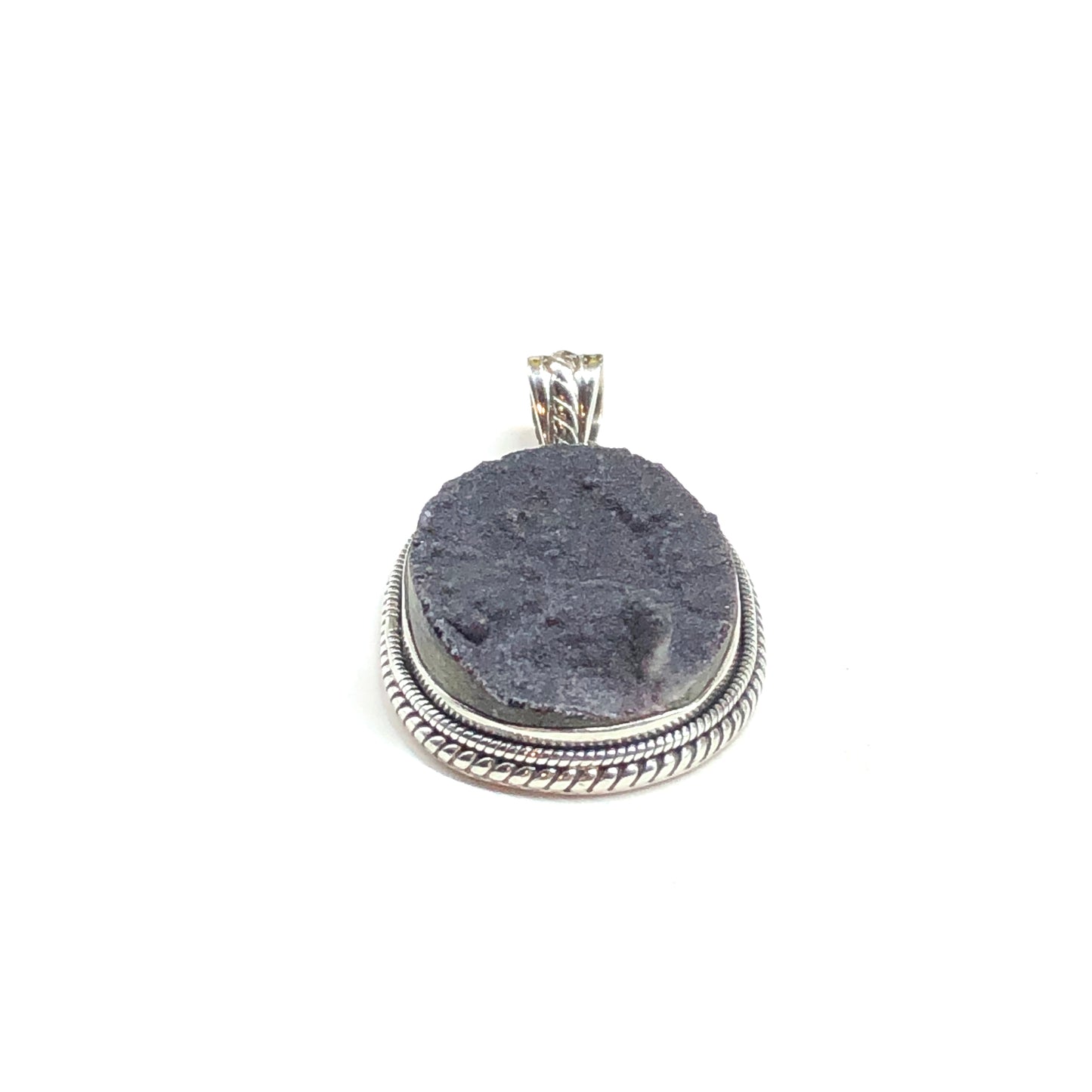 Druzy Crystal Sterling Silver Pendant