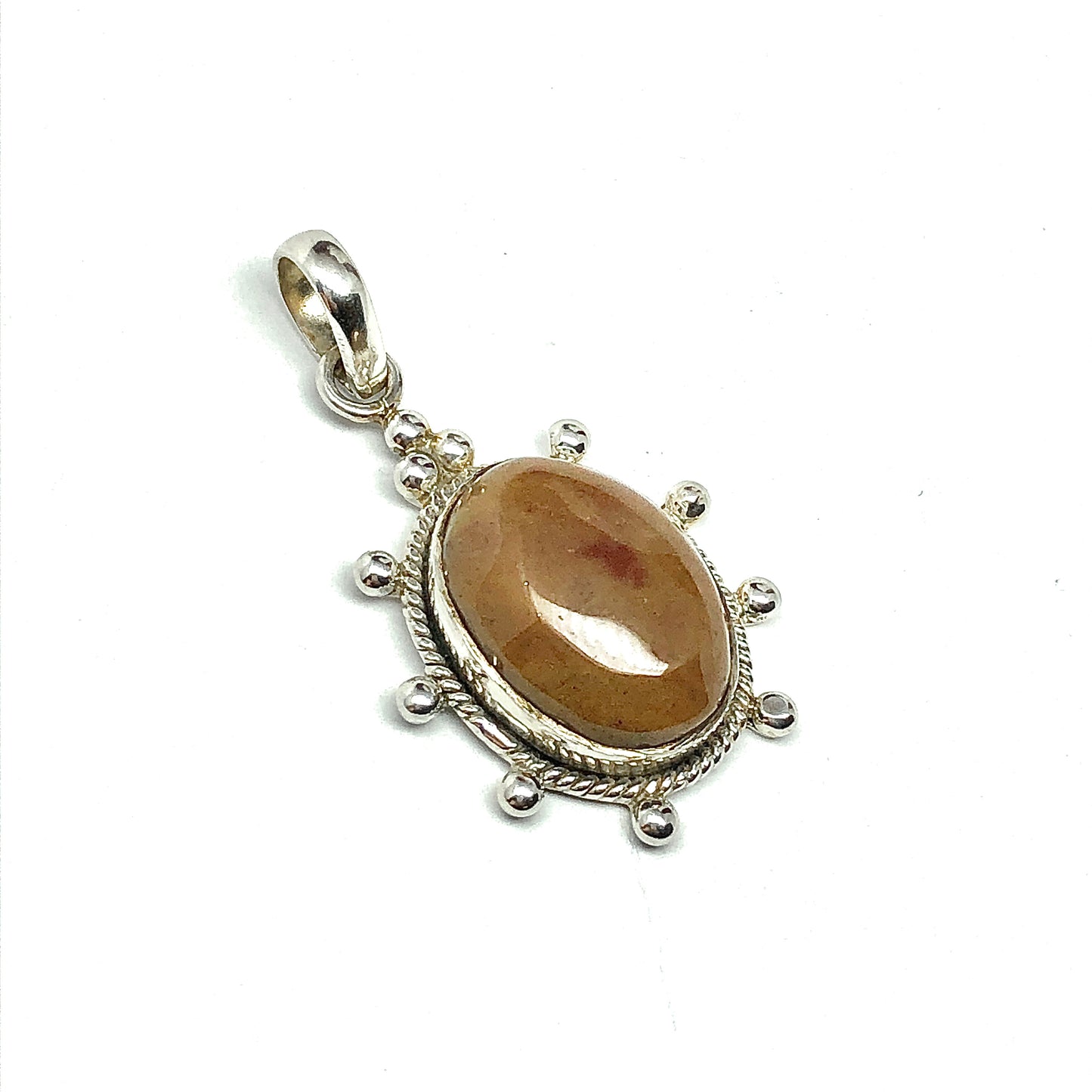 Sterling Silver Brown Bloodstone Pendant
