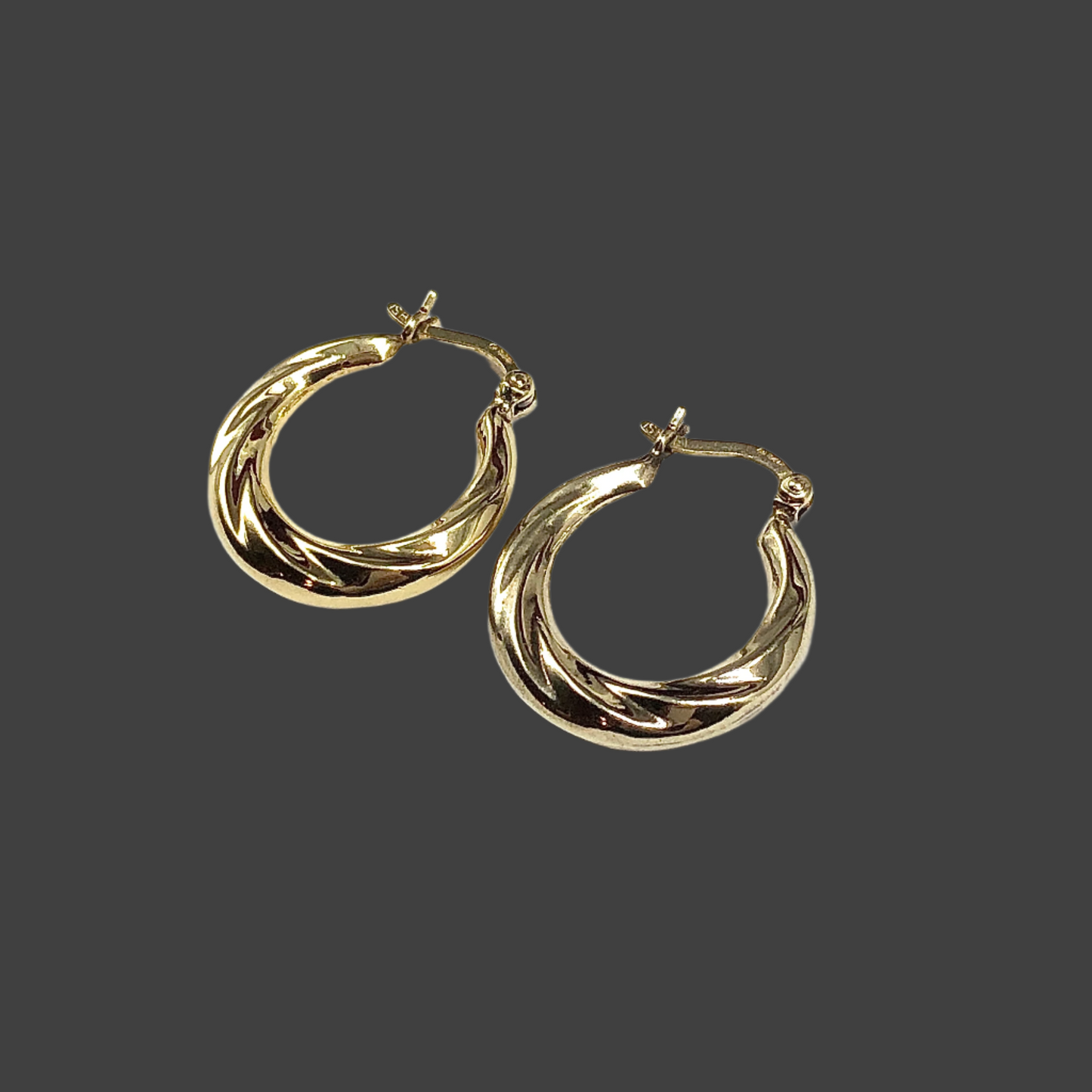 Sterling Silver Gold Hoop Earrings