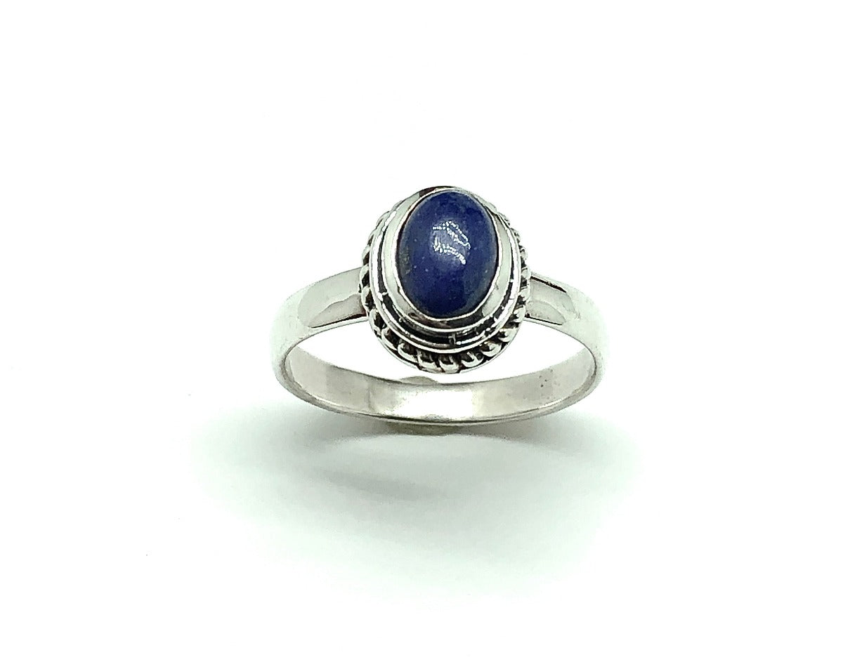 Silver Rings | Striking Blue Lapis Stone Sterling Ring | Blingschlingers