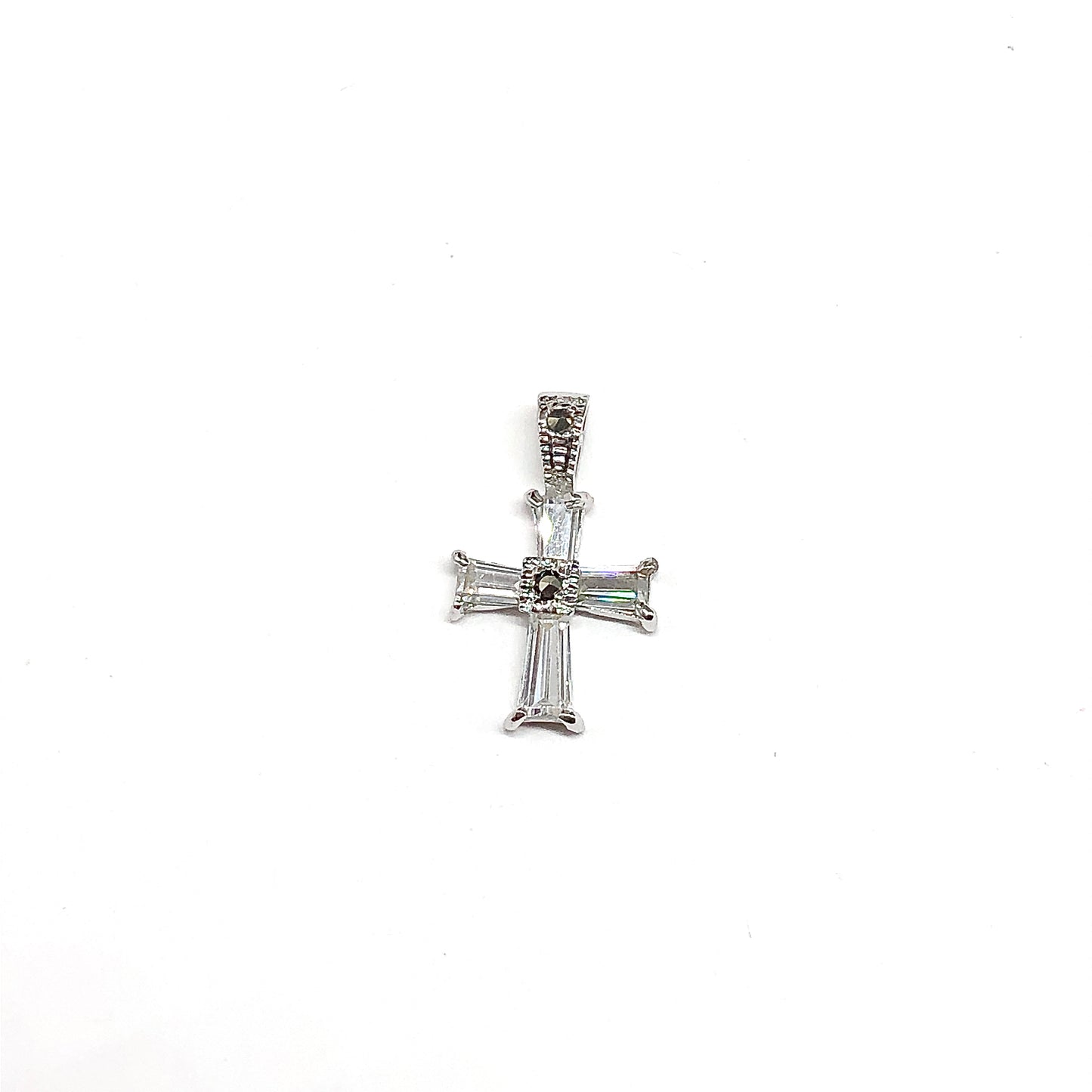 Womens Small Cross Pendant in Sterling Silver for sale at Blingschlingers Jewelry online