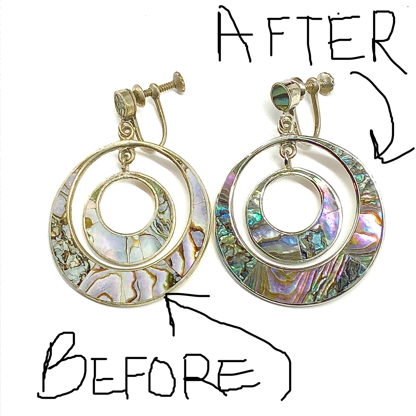 Comparison of Silver Polishing Cloth Before and After