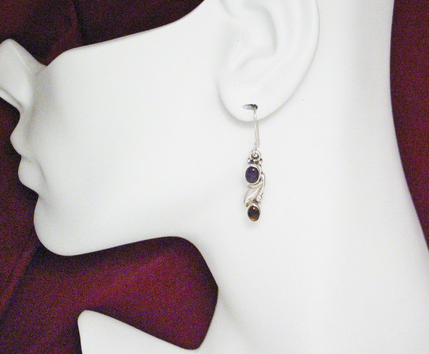 Affordable Earrings | Sterling Silver Amethyst Garnet Stone Earrings Pendant set