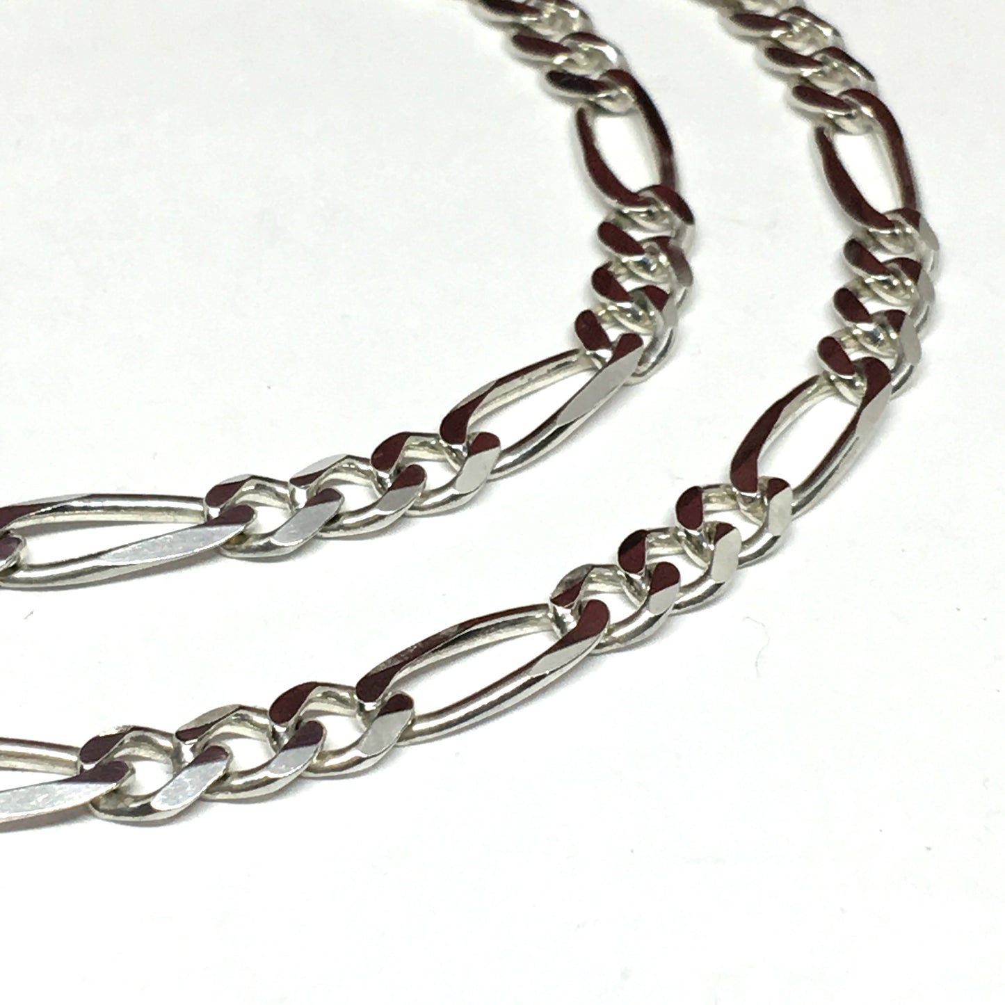 Silver Chain Necklace - 16" Sterling Silver 5mm Figaro Chain Necklace