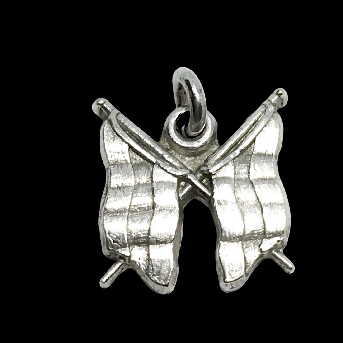 Vintage Jewelry | Vintage Sterling Silver 3 Band Triband Country Flag Charm Pendant