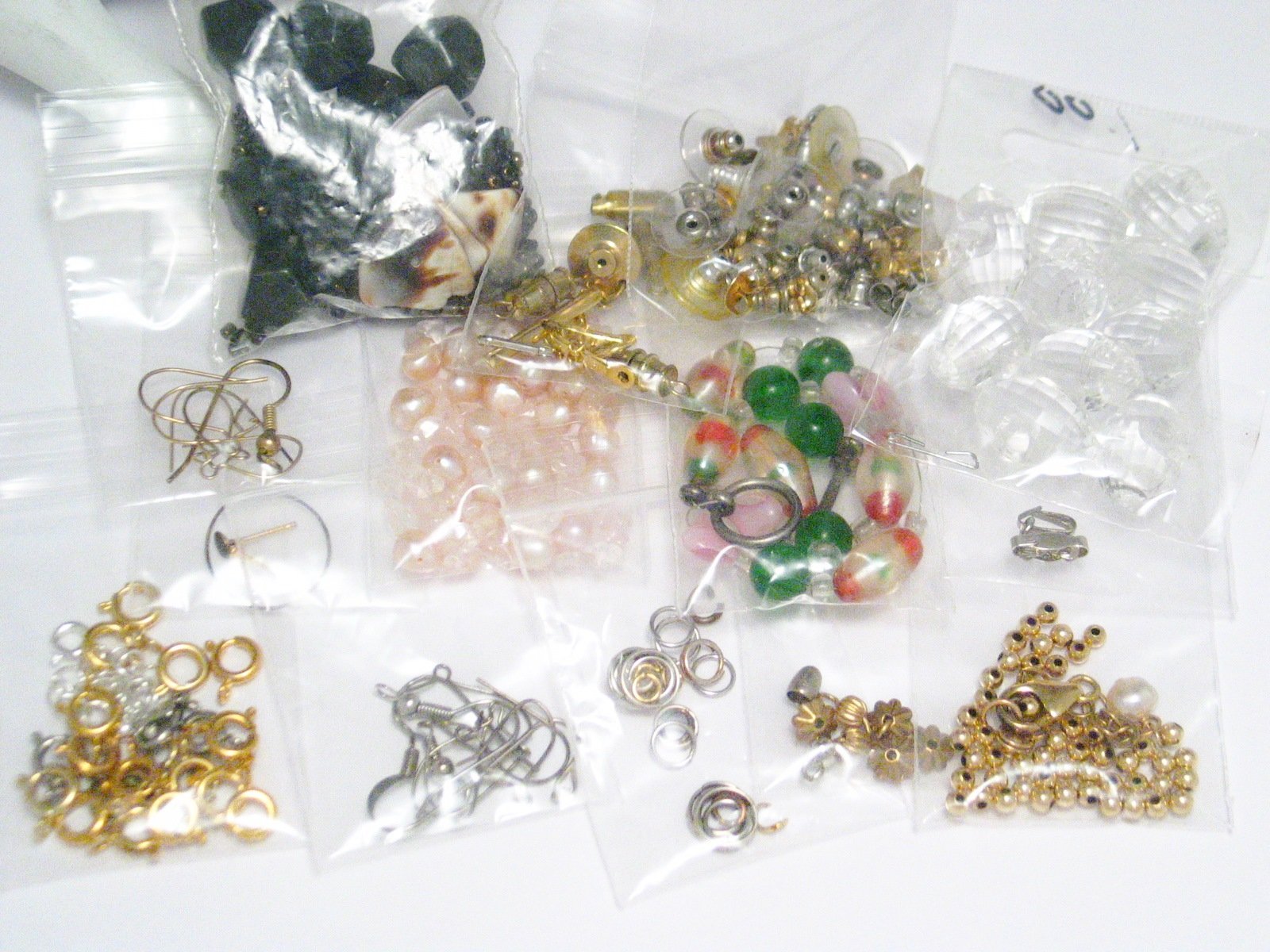Jewelry findings Lot | Beads Pearls Gold Filled Silver Plated Clasps Jump  rings | For Crafting Repurpose