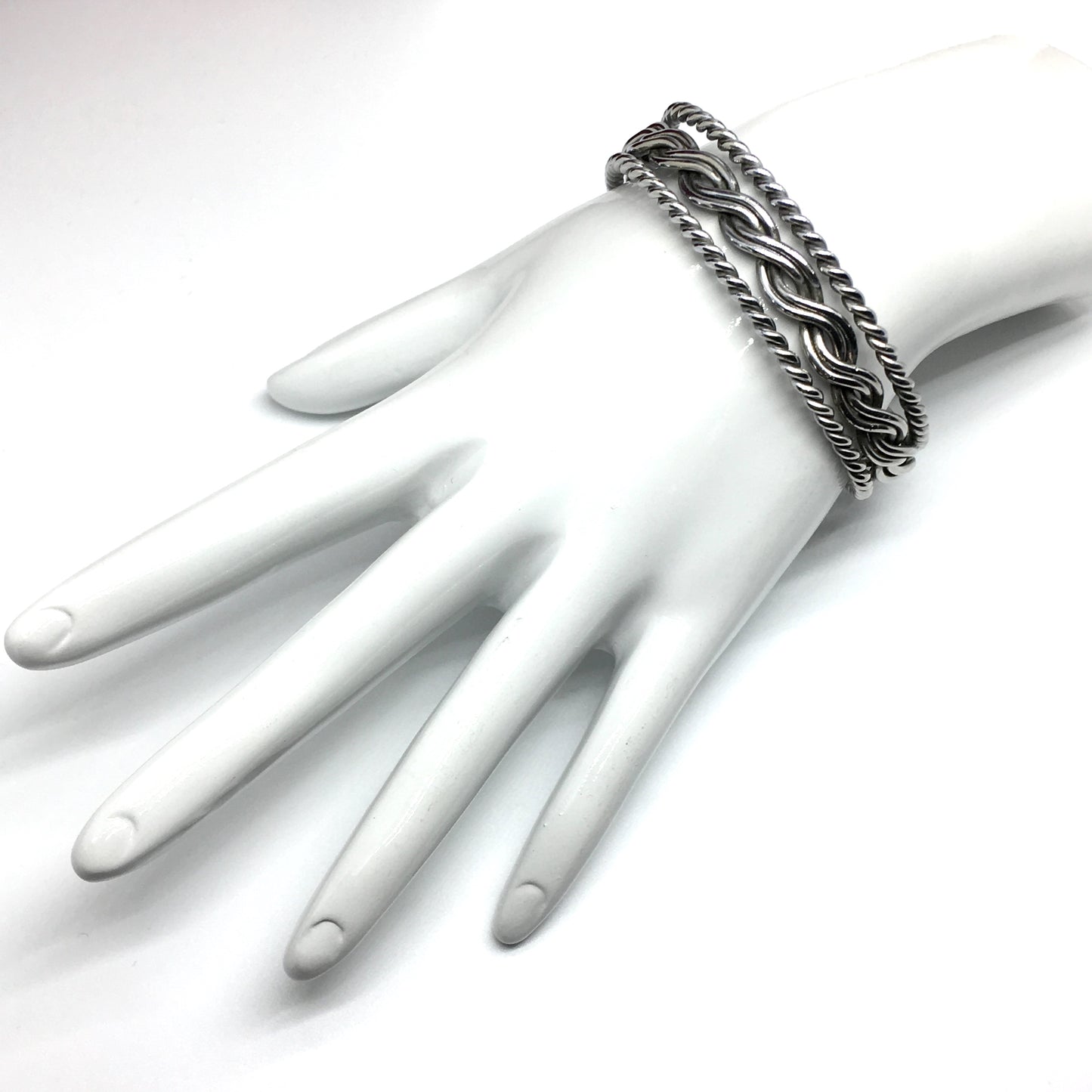 Jewelry used | Mens Womens Stainless Steel Braided Cuff Bracelet