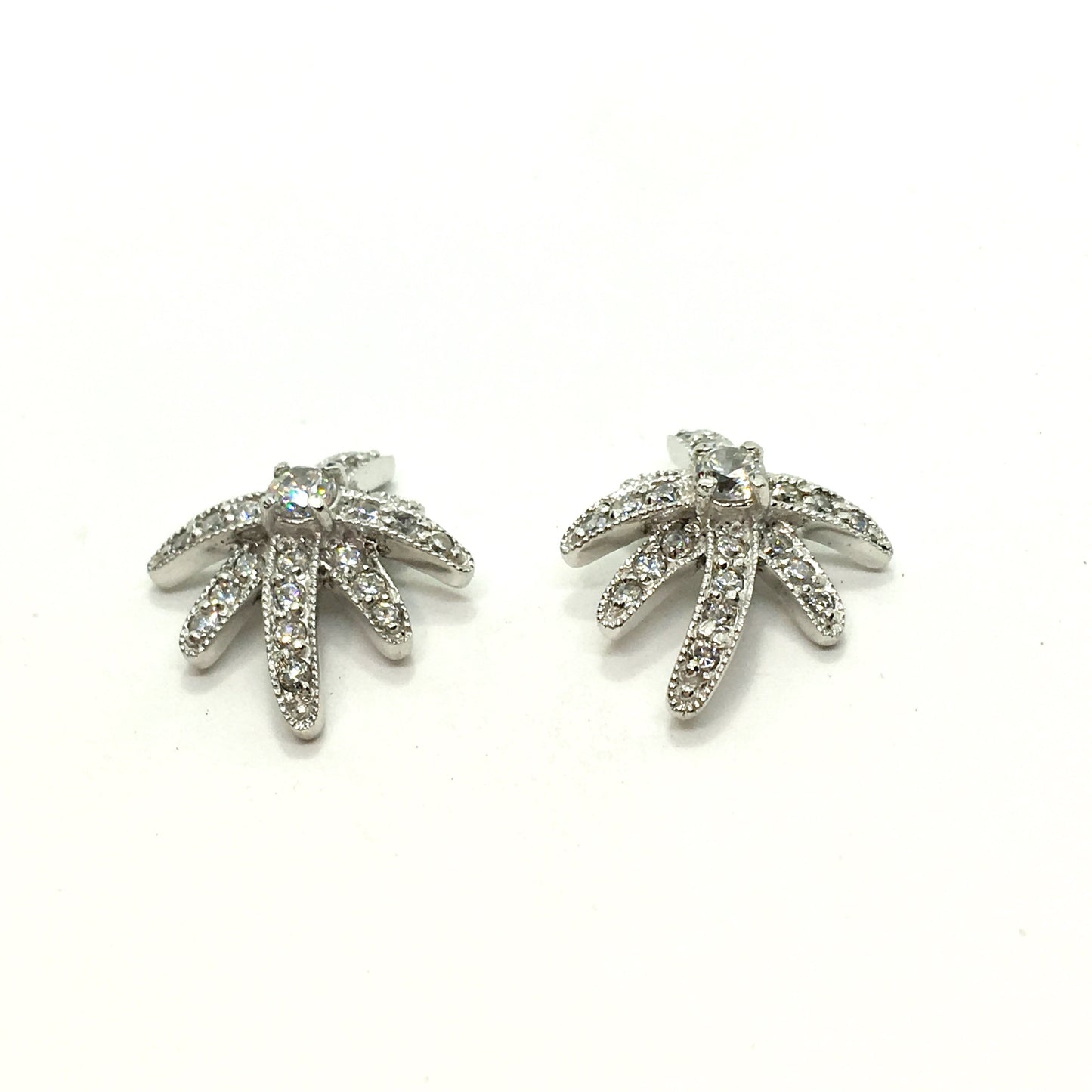 Earrings - Attractive Starburst Design Sterling Silver Earrings online at Blingschlingers.com - USA