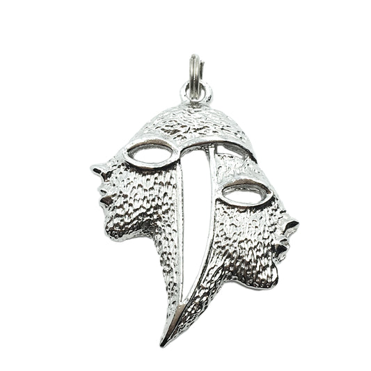 Pendant | Pre-owned Sterling Silver Rare 2 Figure African Modern Art Design Charm Pendant