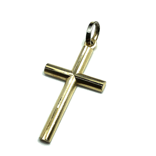 Vintage Jewelry | Mens Womens Gold Sterling Silver Plain Cross Pendant