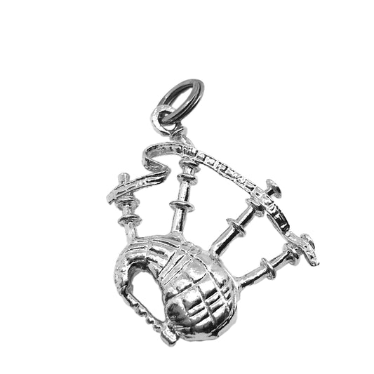 Jewelry Charms | Vintage Sterling Silver Scottish Bagpipe 3D Charm