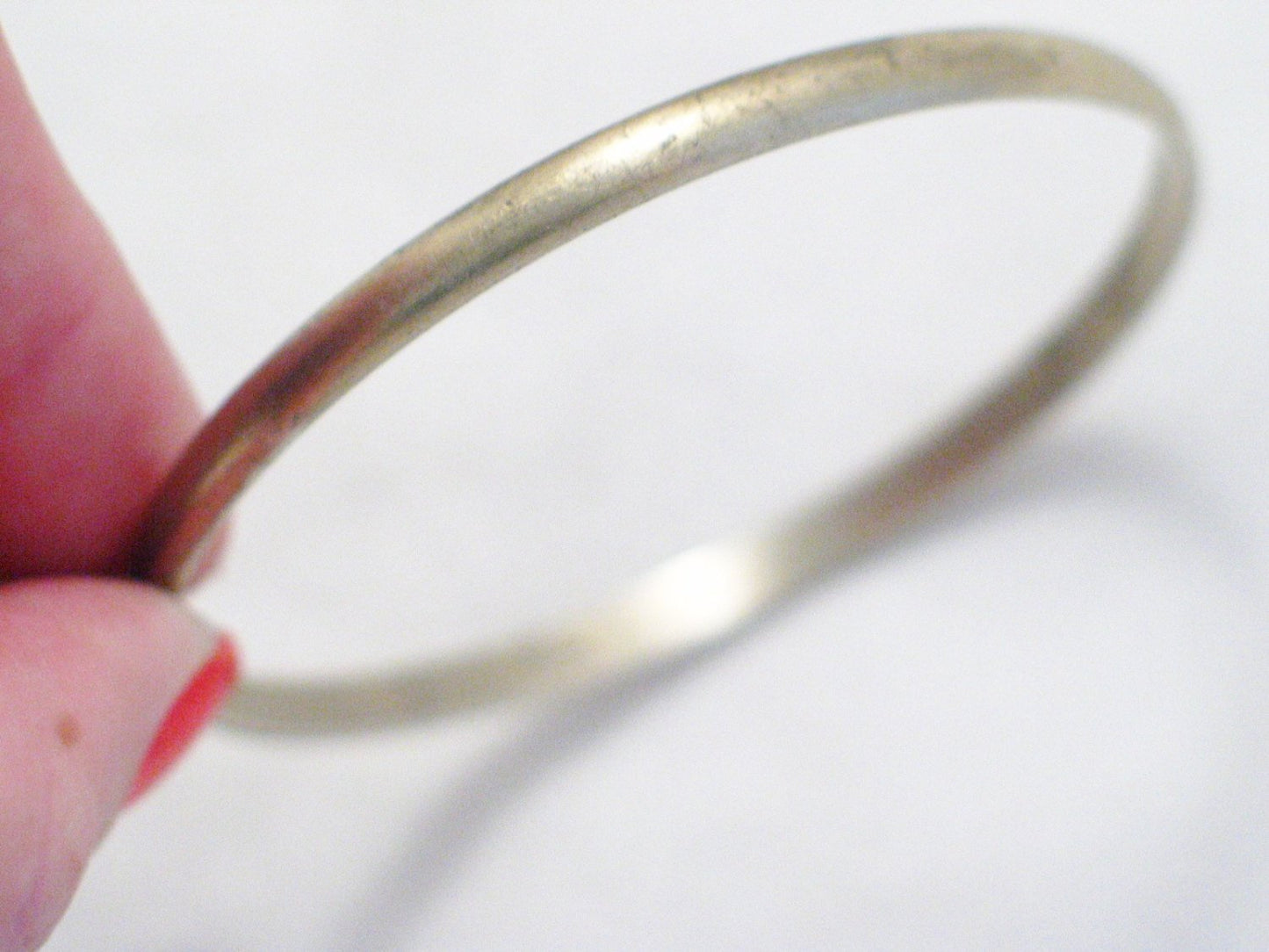 Bangle Bracelet, Sterling Silver Designer Beau Vintage Slim Style Bangle Bracelet