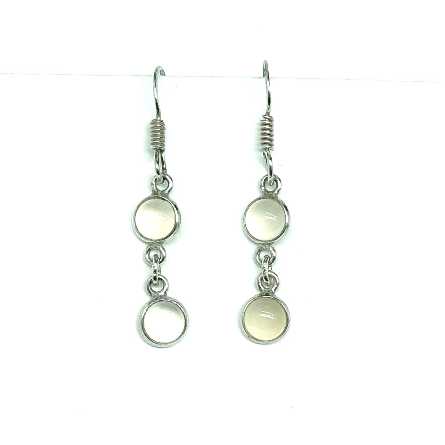 Jewelry | Sterling Silver Neutral Color Moonstone Drop Dangle Earrings