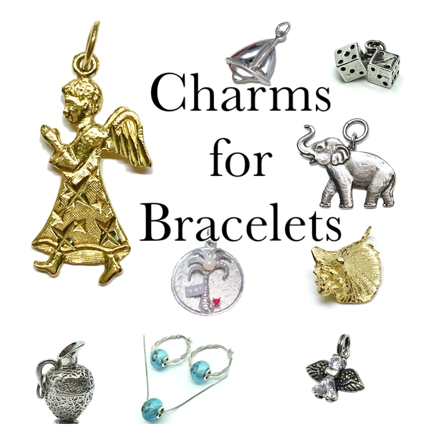 Bracelet Charms for Women Necklace Charms for Women in Silver and Gold