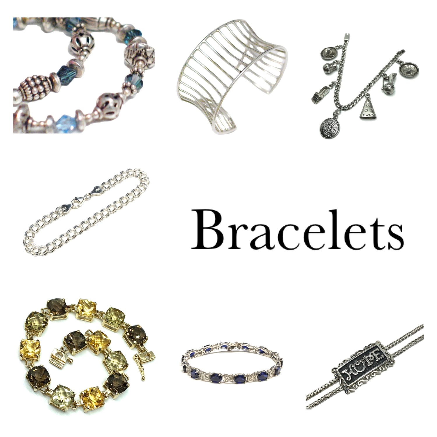 Bracelets for Women in Silver and Gold Bracelets for Men - Buy Discount Estate Silver Bracelets online at Blingschlingers