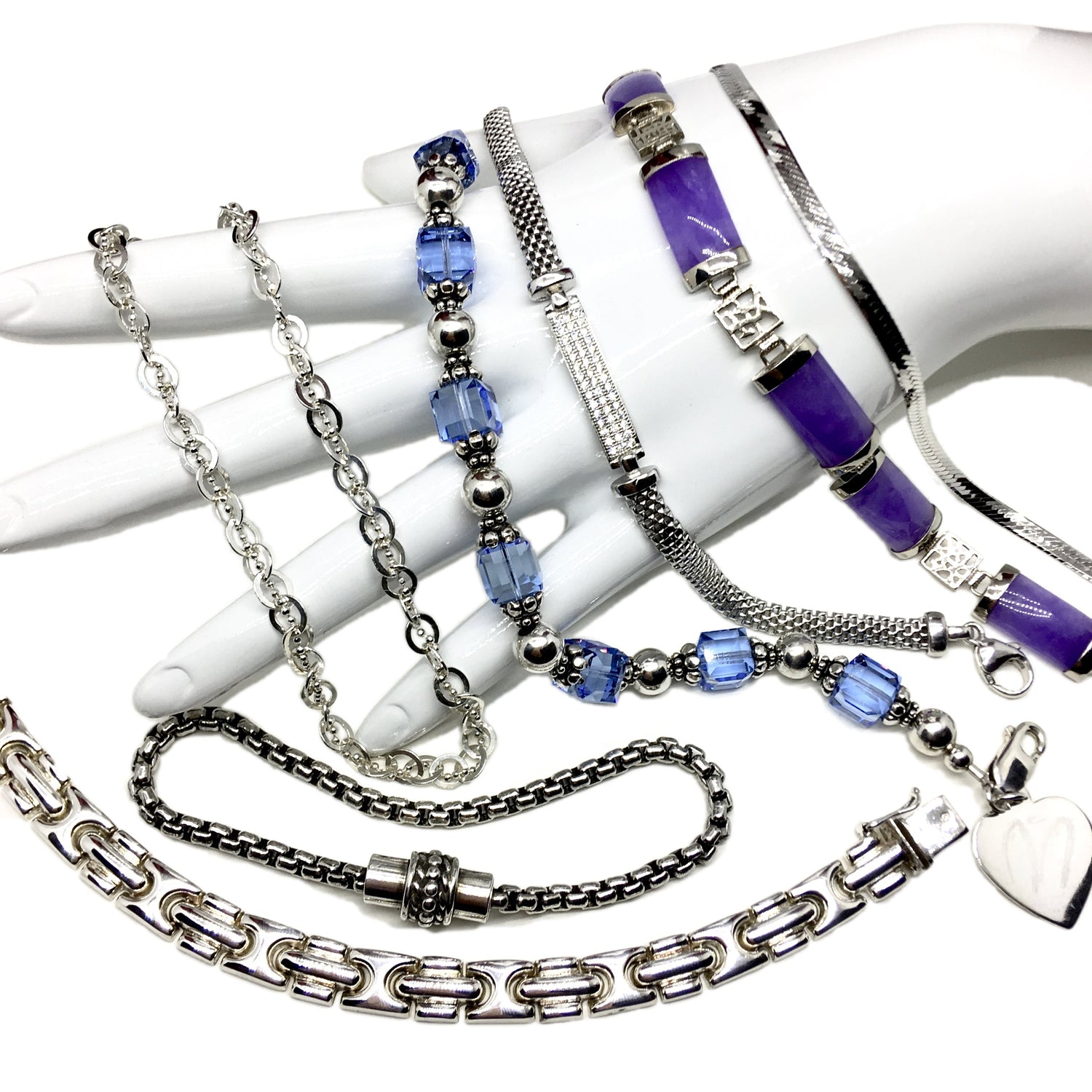 Silver Bracelets for Women & Men |  Upcycle for Less Discount Estate Womens Jewelry Online