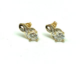 Accessories > Earrings Womens Infinity Design 10k Yellow Gold Cz Stud Style Earrings