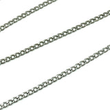 Used Jewelry - Womens Vintage 60s Sterling Silver Fine Curb Chain Necklace