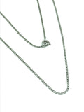 Used Jewelry - Womens Vintage 60s Sterling Silver Fine Curb Chain Necklace - Blingschlingers USA