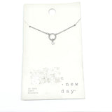 Necklaces | Womens Adjustable 16-19 in Dainty Silver Circle Station Style Necklace