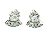 Discount Used Jewelry | Julia Earrings - Mirrored White Rhinestone Crystal Fancy Dangle Earrings