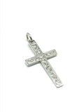 Wholesale Priced Vintage Jewelry - Mens Womens 1950s Mid Sized Sterling Silver Simple Cross Pendant