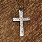 Wholesale Vintage Jewelry - Mens Womens 1950s Mid Sized Sterling Silver Simple Cross Pendant