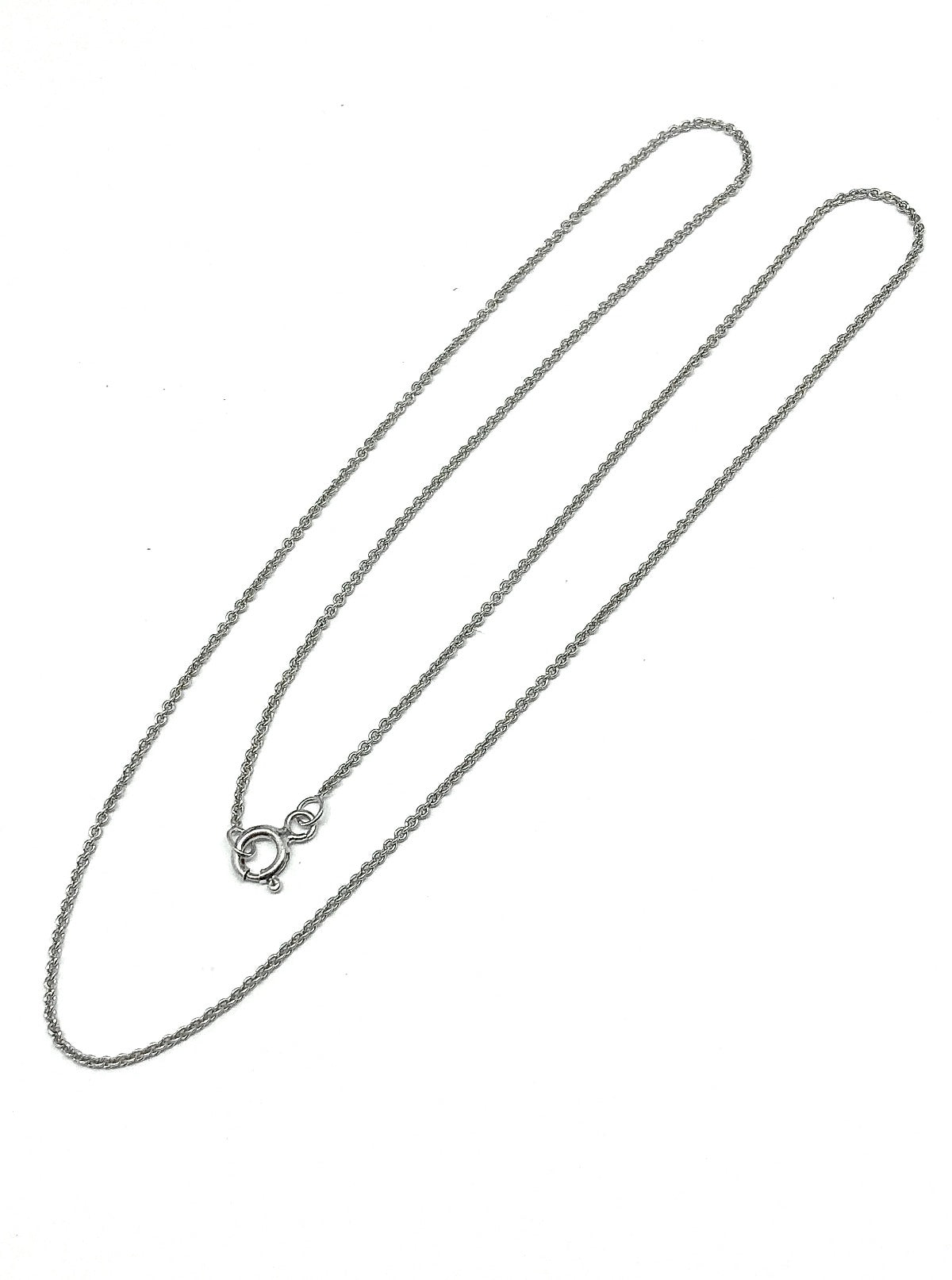 Blingschlingers - Sterling Silver Slim Cable Link Style Chain Necklace