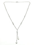 Jewelry - Womens - 16.25" Sterling Silver Satellite Y-chain Tassel Necklace