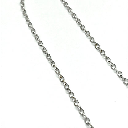 Stylish 16in Sterling Silver Black Bead Station Y Chain Necklace