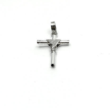 Vintage Sterling Silver Shrouded Cross Pendant