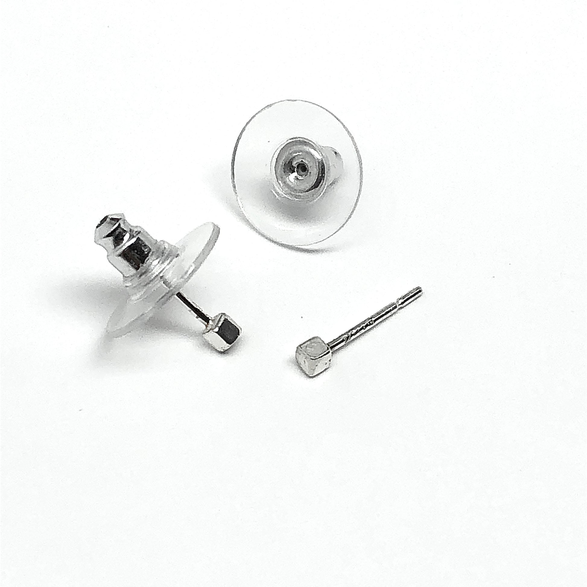 Sterling Silver 3d Cube Design Tiny Stud Earrings