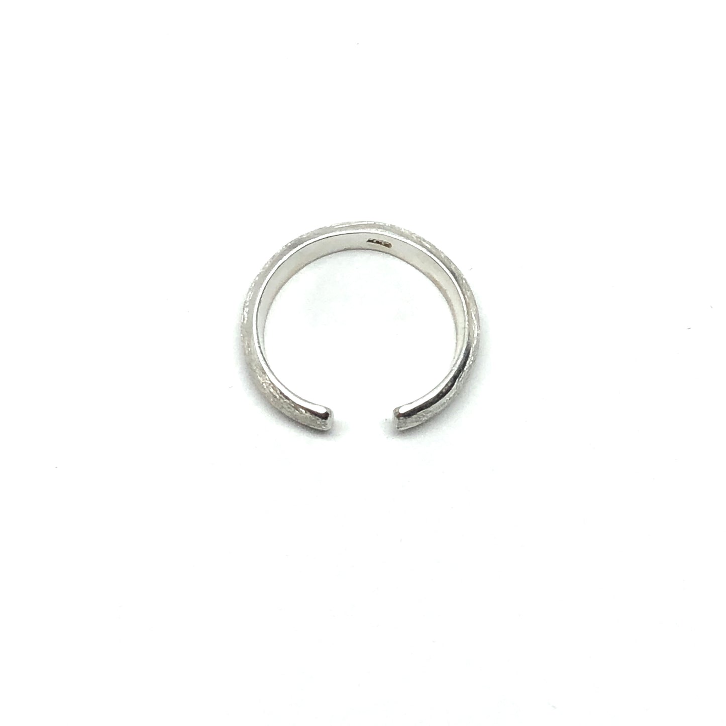 Sterling Silver 2.8mm Brushed Finish Design Midi Ring sz2