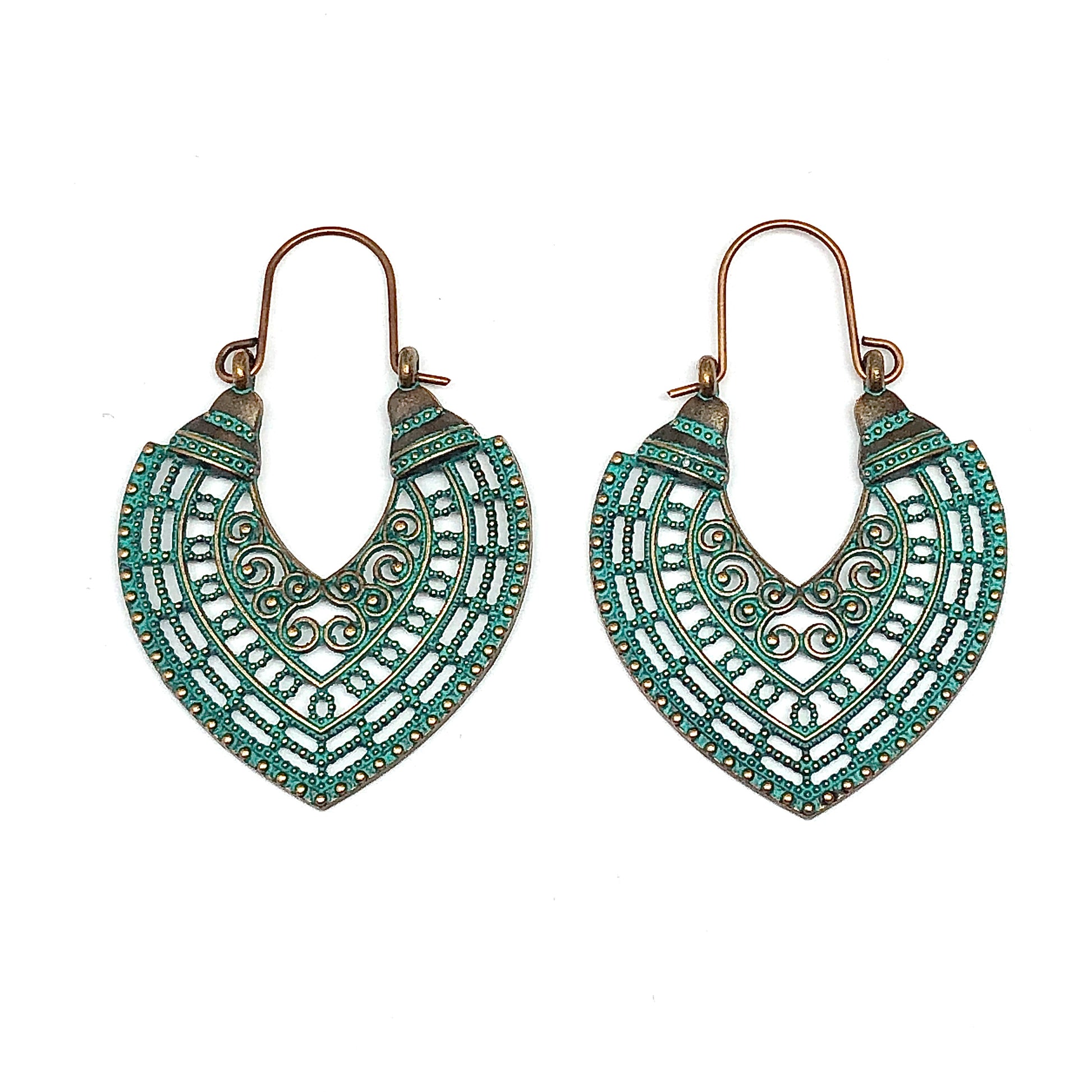 Boho Silver Earrings Dangle Earrings Boho Jewelry Bohemian Earrings Statement Earrings Ethnic Gypsy Hippie Earrings