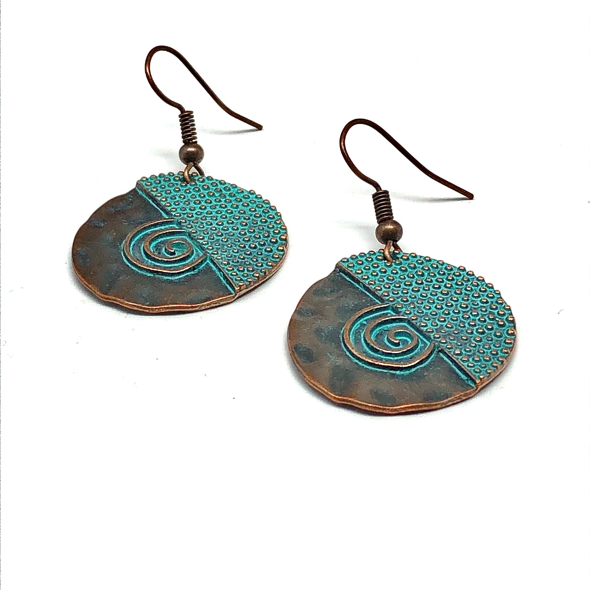 Large Circle Drop Earrings | Springs Trend Bronze Colored Statement Earring