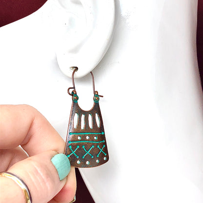 Boho Bag Side Profile Hoop Earrings  bohemian style  Western jewelry to gypsy earrings  statement earrings in style for 2024