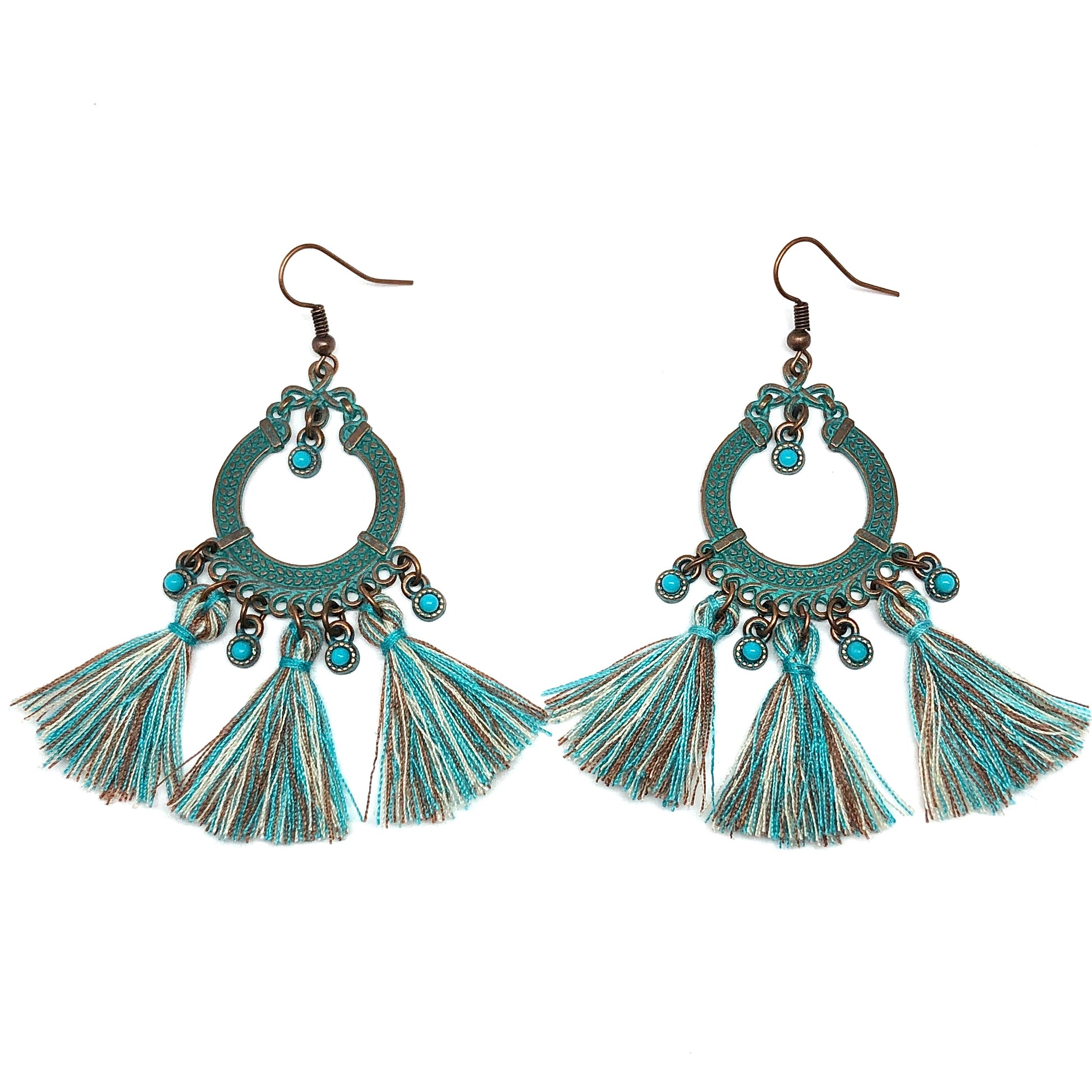 Tassel Earrings | Dangle Earrings in Sage