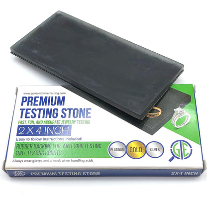 Soft testing stones | Jewelry Scratch Test Block | Gold Silver & Platinum Acid Testing Stone 2x4in