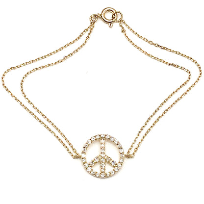 Blingschlingers Jewelry - Bracelet | Womens Sterling Silver Delicate Two Strand Gold Bracelet