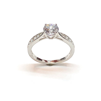  Silver Ring | Cocktail Ring | Womens 925 Sterling Stunning Sparkly Solitaire Engagement Ring