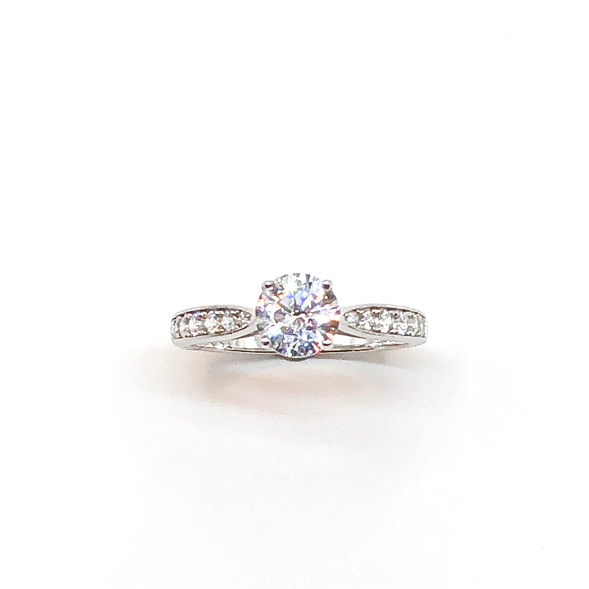  Silver Ring | Cocktail Ring | Womens 925 Sterling Stunning Sparkly Solitaire Engagement Ring