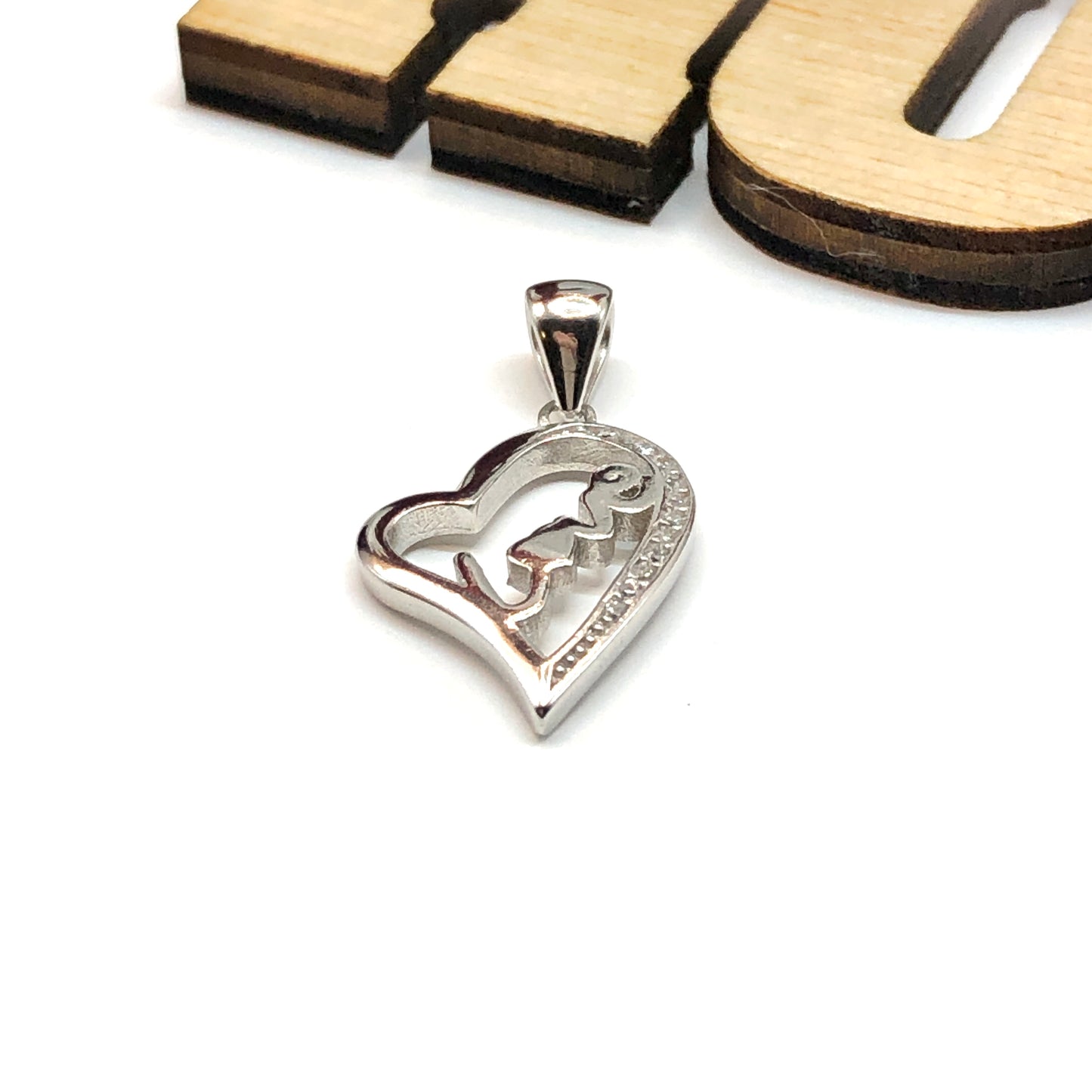 Blingschlingers Jewelry - Womens Gift, Sterling Silver LOVE Heart Pendant