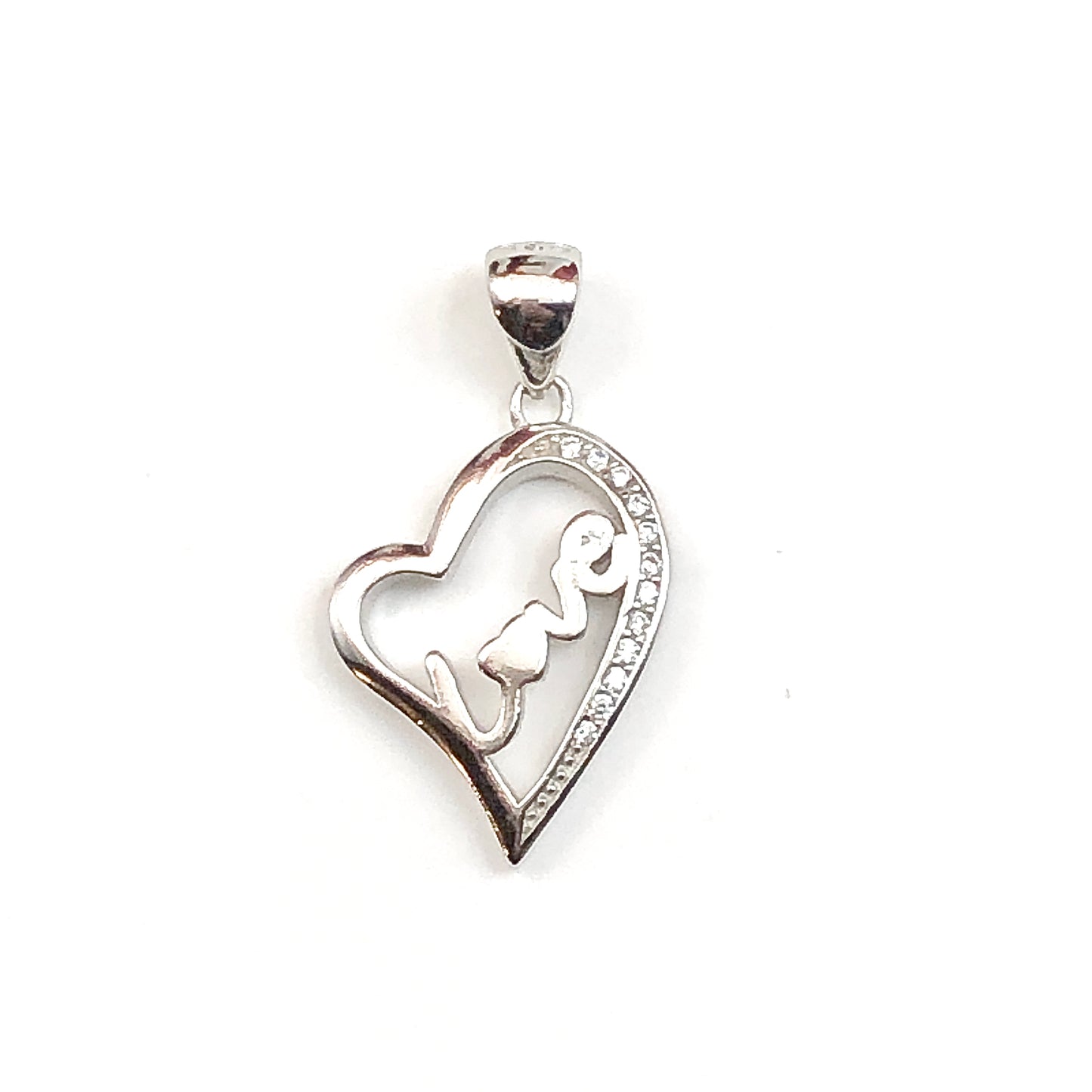 Blingschlingers Jewelry - Womens Gift, Sterling Silver LOVE Heart Pendant