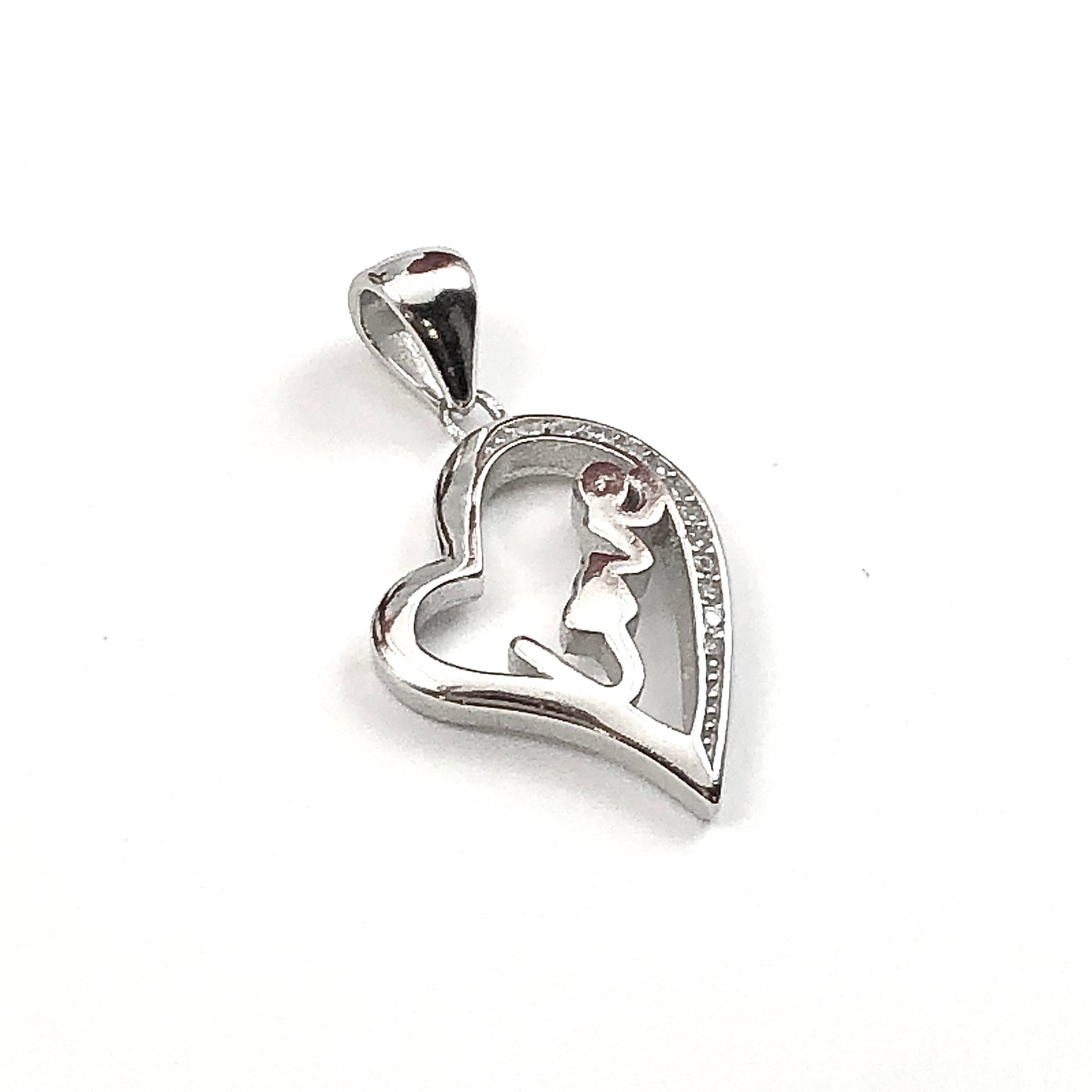 Blingschlingers Jewelry - Womens Gift, Sterling Silver LOVE Heart Pendant