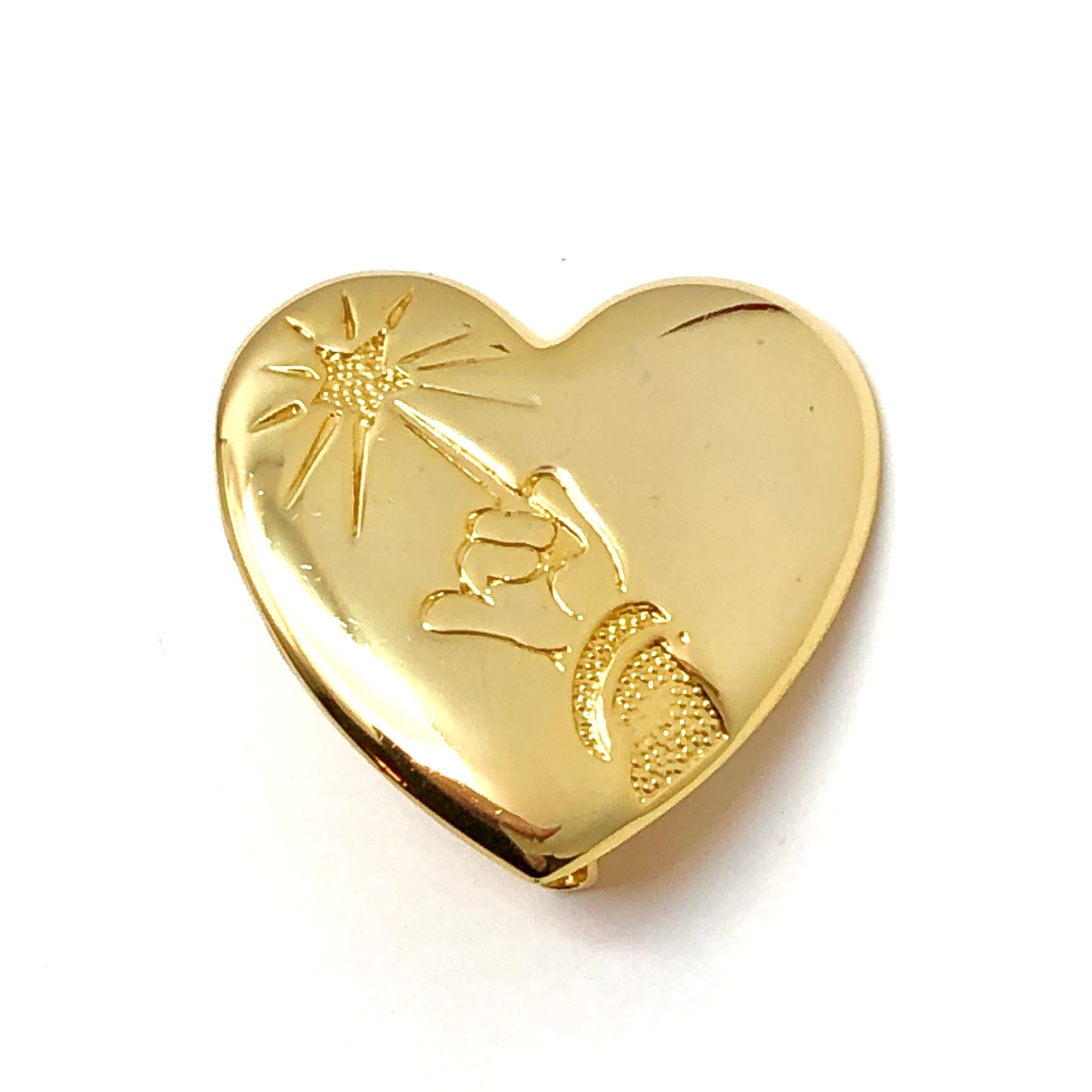 Disney Apparel - used Mickey Mouse Wand in Hand Gold Heart Brooch | Magic Kingdom | Discount Estate Jewelry