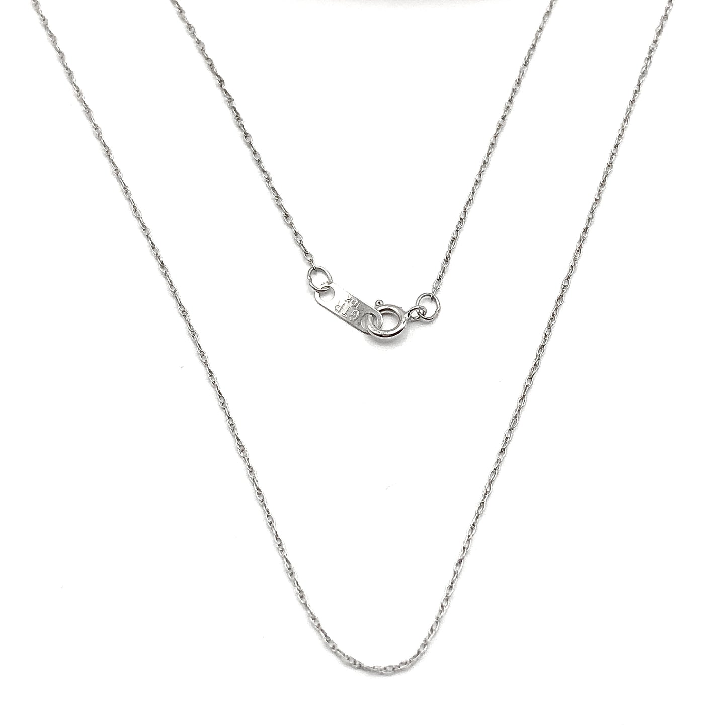 Necklace - Womens 10k White Gold 18in Delicate Thin Chain Necklace - New | Shop Local in the USA