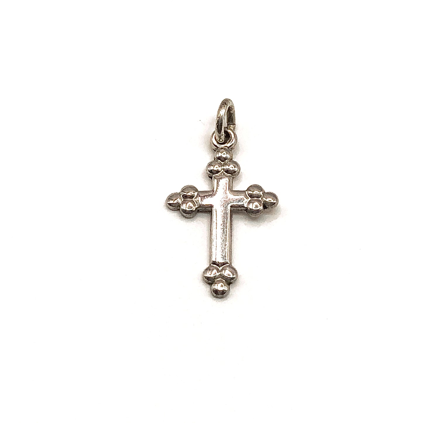 Small Childs Cross Pendant - Vintage Sterling Silver Cross Charm - Discount Estate Jewelry