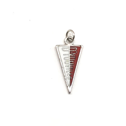 Sterling Silver Charm, 1970s D'Youville University Buffalo New York School Pennant Charm - Class Reunion Gift